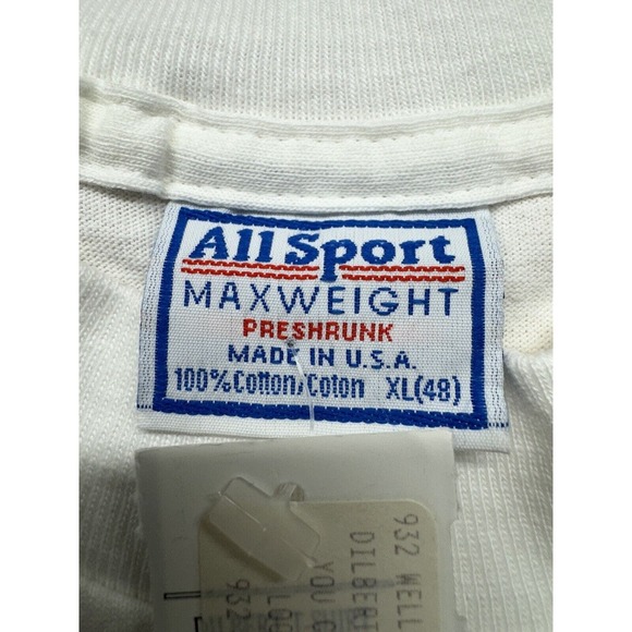 Vintage Dead Stock Dilbert Good Equipped Single Stitch T-Shirt Mens XL All Sport - Picture 3 of 5